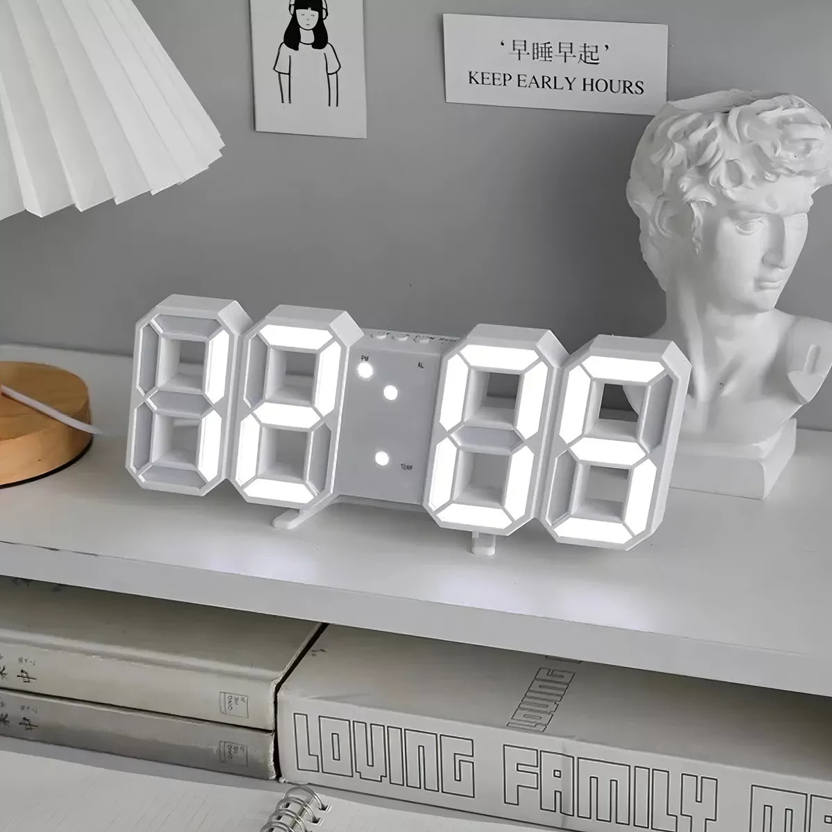 Reloj de mesa digital LED Gamer