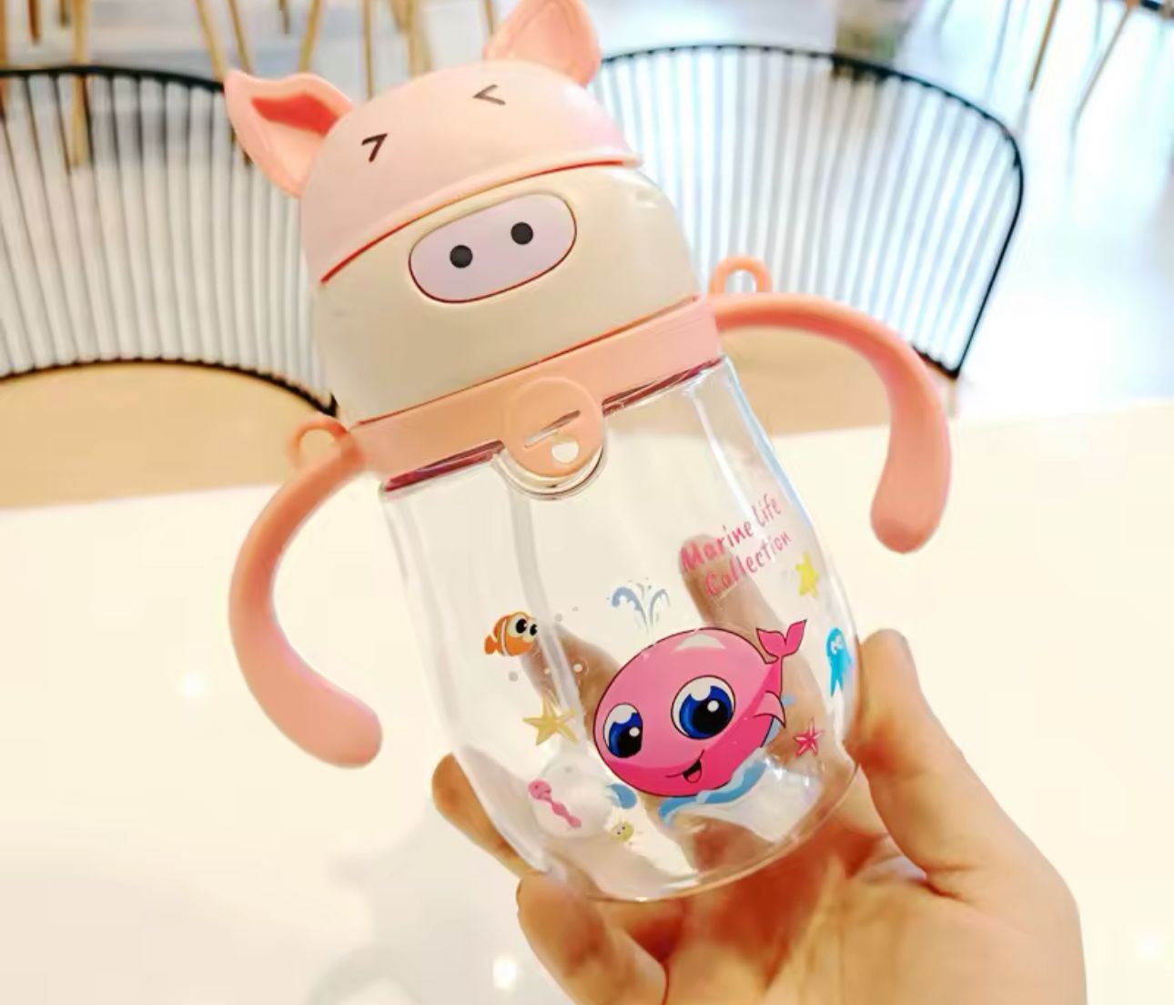 Vaso Educativo Niños Y Bebes Con Bombilla Diseño