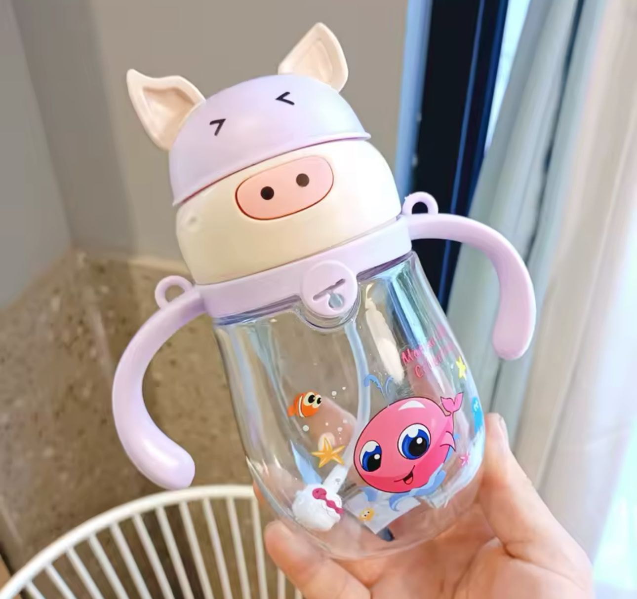 Vaso Educativo Niños Y Bebes Con Bombilla Diseño