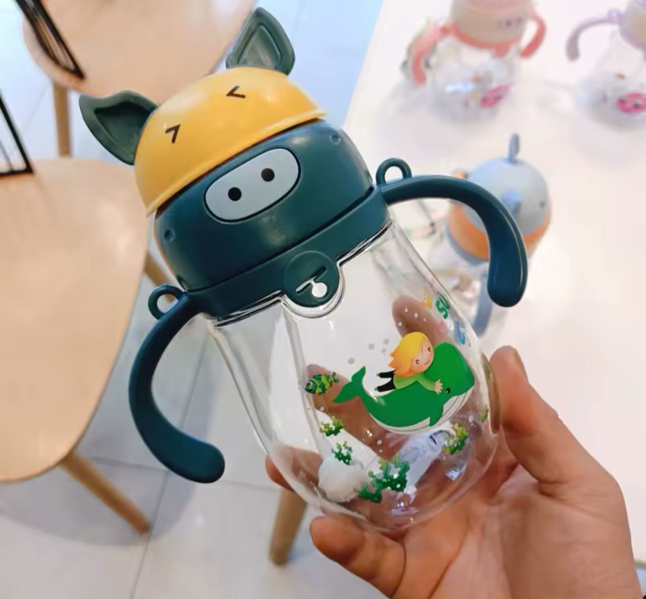 Vaso Educativo Niños Y Bebes Con Bombilla Diseño