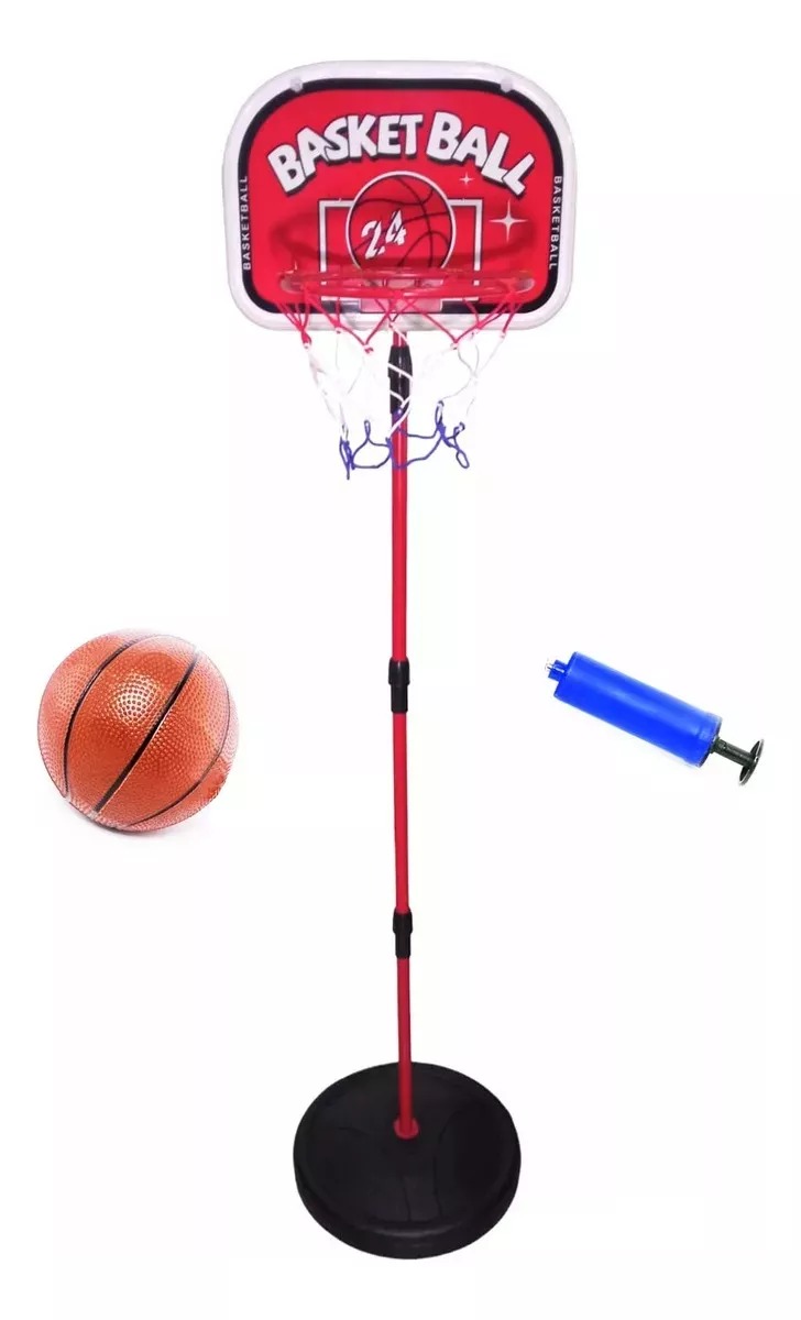 Soporte Baloncesto Altura Ajustable Niños + Balón + Inflador