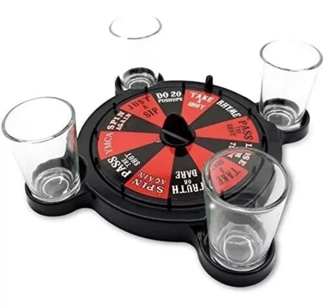 Juego De Mesa Spin Shot Bar Licor Trago Ruleta Shots Agregar a favoritos