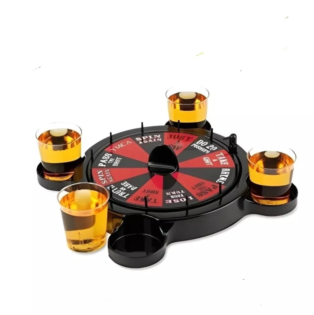 Juego De Mesa Spin Shot Bar Licor Trago Chupito Ruleta Shots