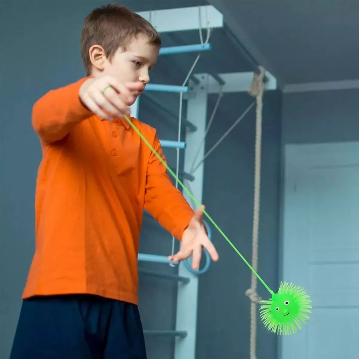 Pelota Erizo Juguete Antiestrés Yoyo Luces Led