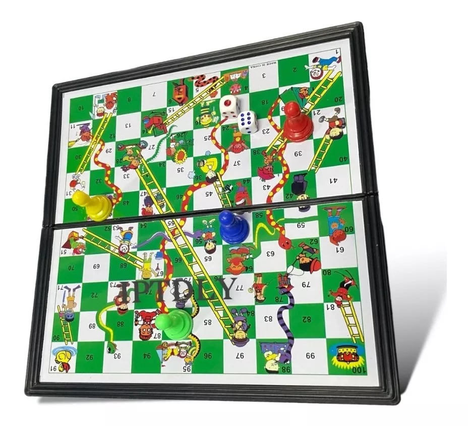 Mini Serpientes Y Escaleras Juego De Mesa Portátil