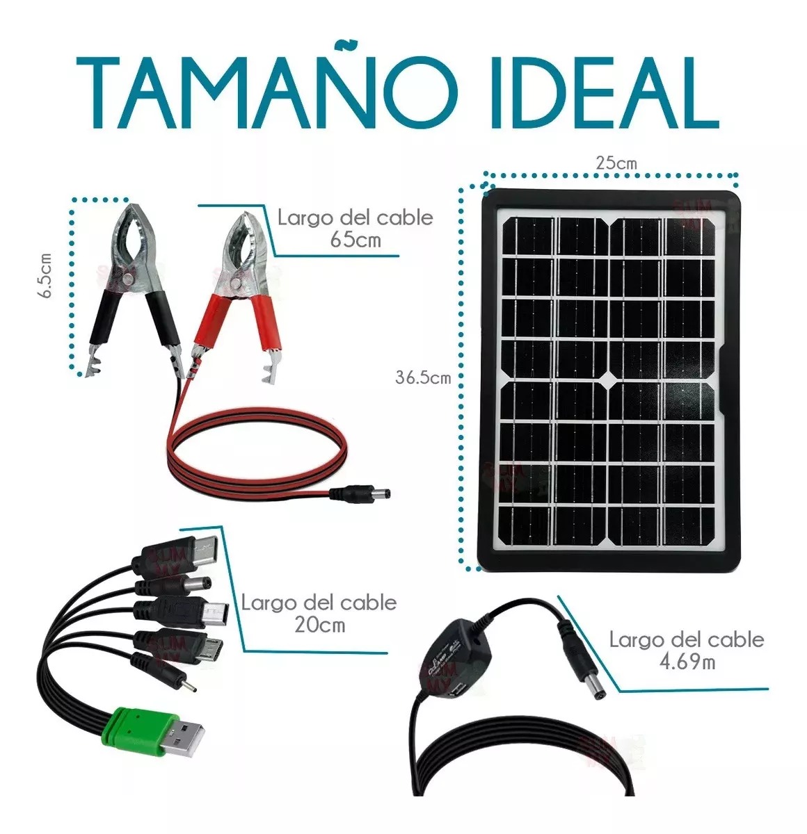 Panel Solar Multifuncional Carga Usb 12w Portatil