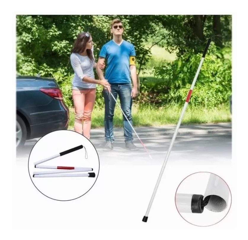 Baston Para Invidente Ciego Plegable Ajustable C/reflejante
