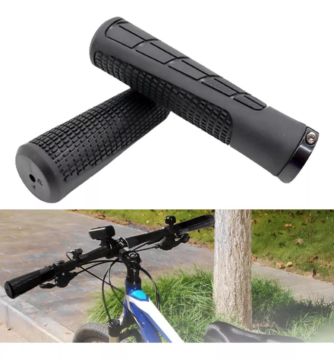 Empuñaduras Puños De Goma Con Manubrio Para Bicicleta