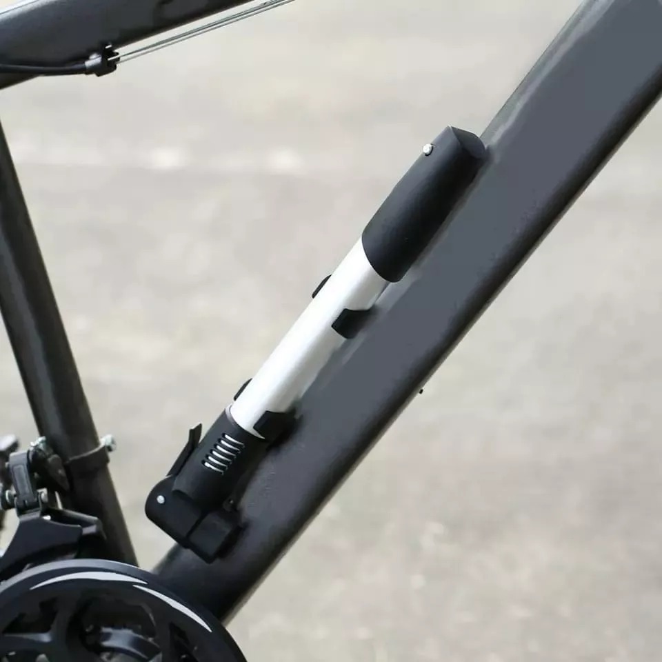 Bombín De Mano Doble Válvula Soporte Bicicleta C/adaptadores