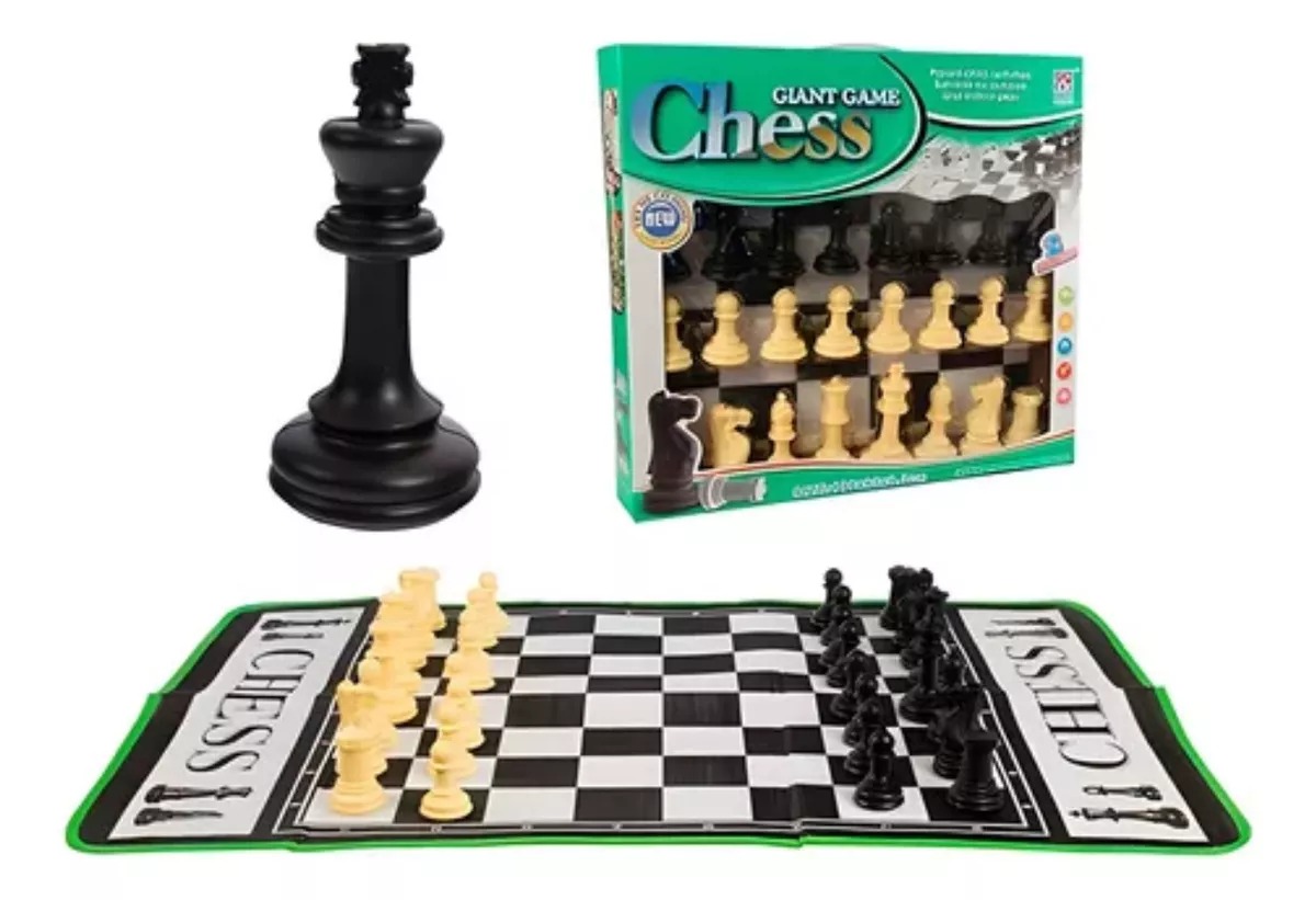 Ajedrez Gigante Con Tapete - Juego Para Niños