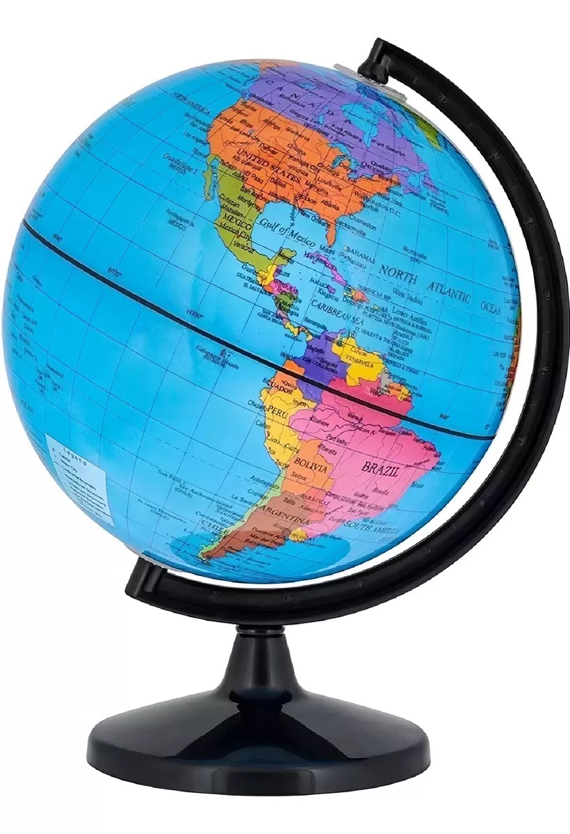 Globo Terráqueo 30cm Altura Político Mundo