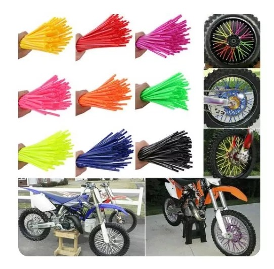 Funda Radios Cubierta Rayos Pitillos Bicicleta O Moto 72pzas