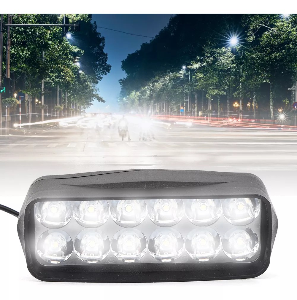 Foco Neblinero Luz Led 12 Led Para Moto Motocicleta