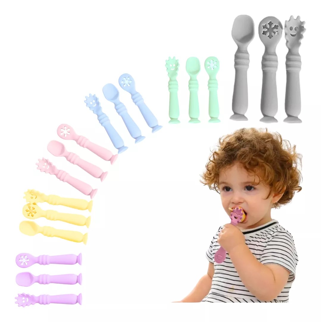 3 Cucharas Soft De Aprendizaje Silicona