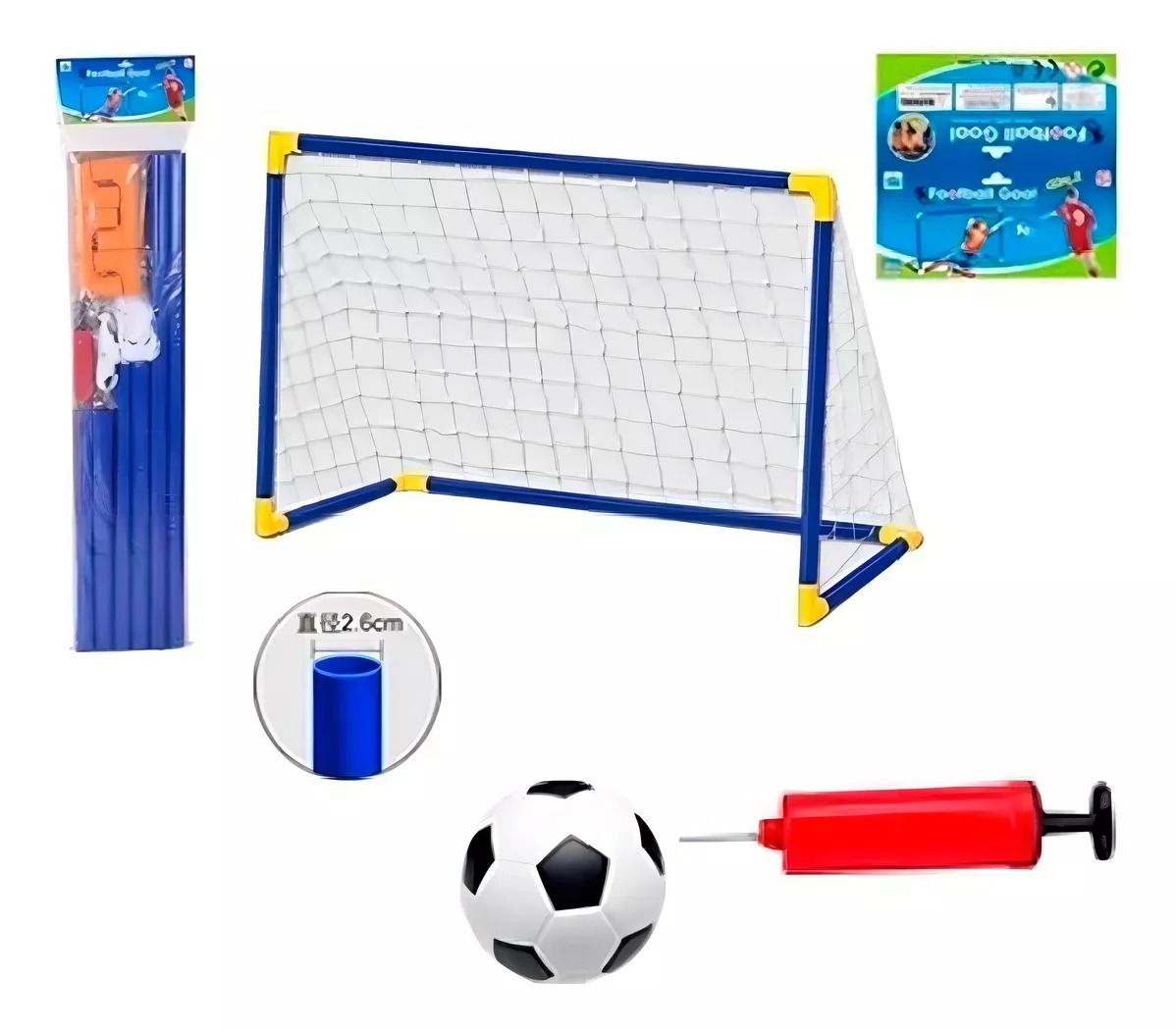 Set Arco De Futbol Infantil Con Inflador Y Pelota Para Niños