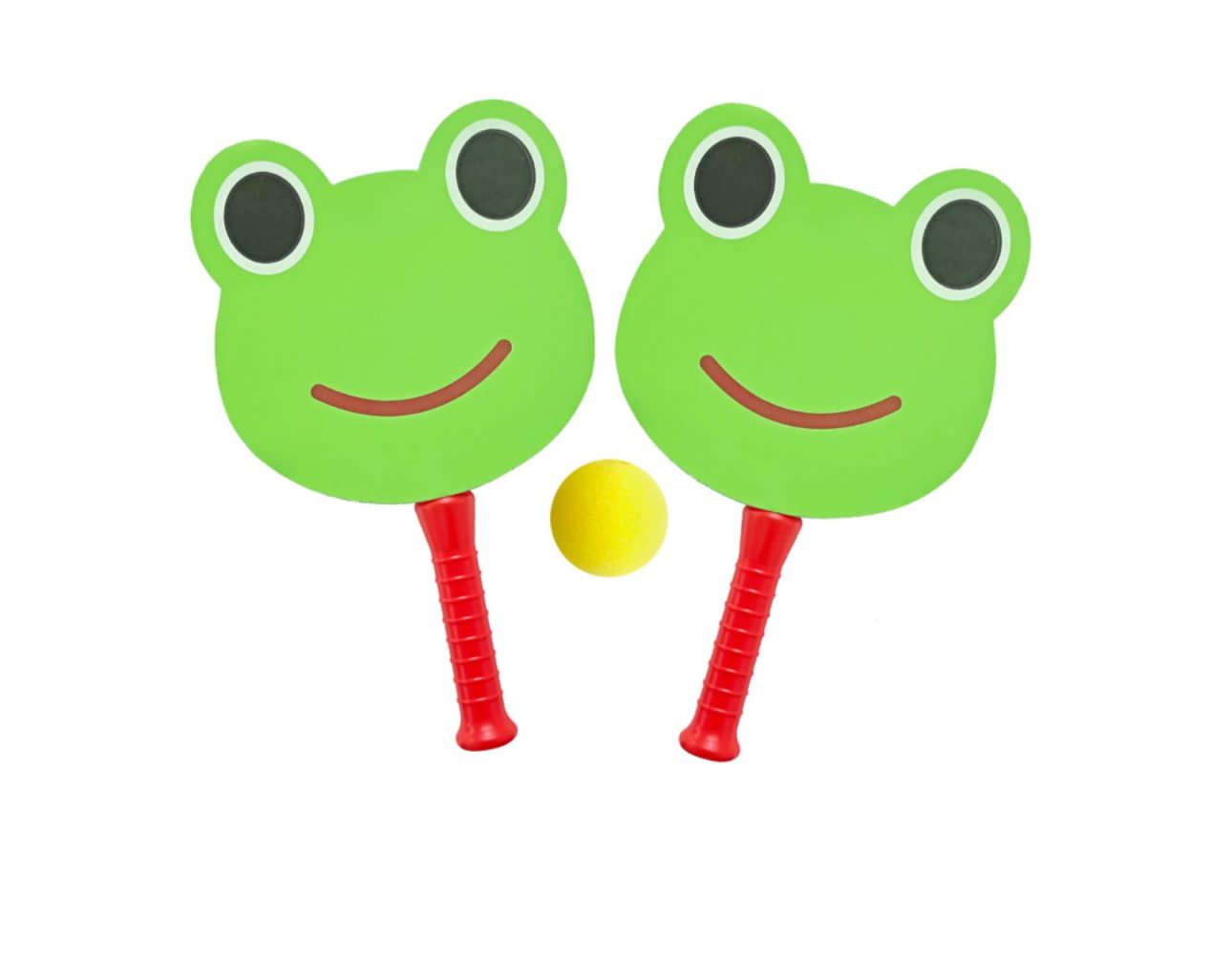 Juego de paletas suave de rana bebé