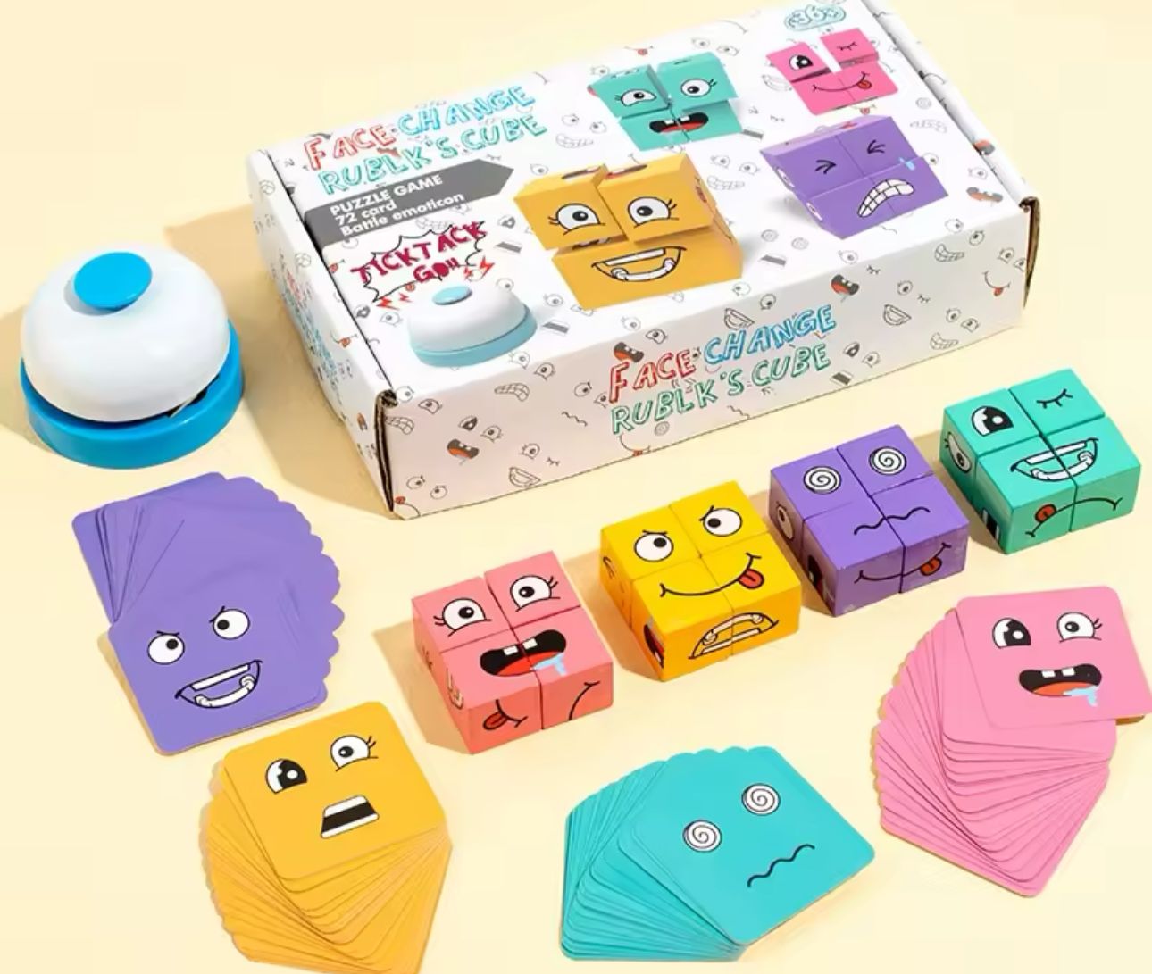Juego De Cubo Didáctico Expresiones Y Emociones
