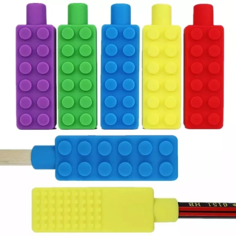 Mordedor Sensorial Para Lápiz Silicona Libre De Bpa