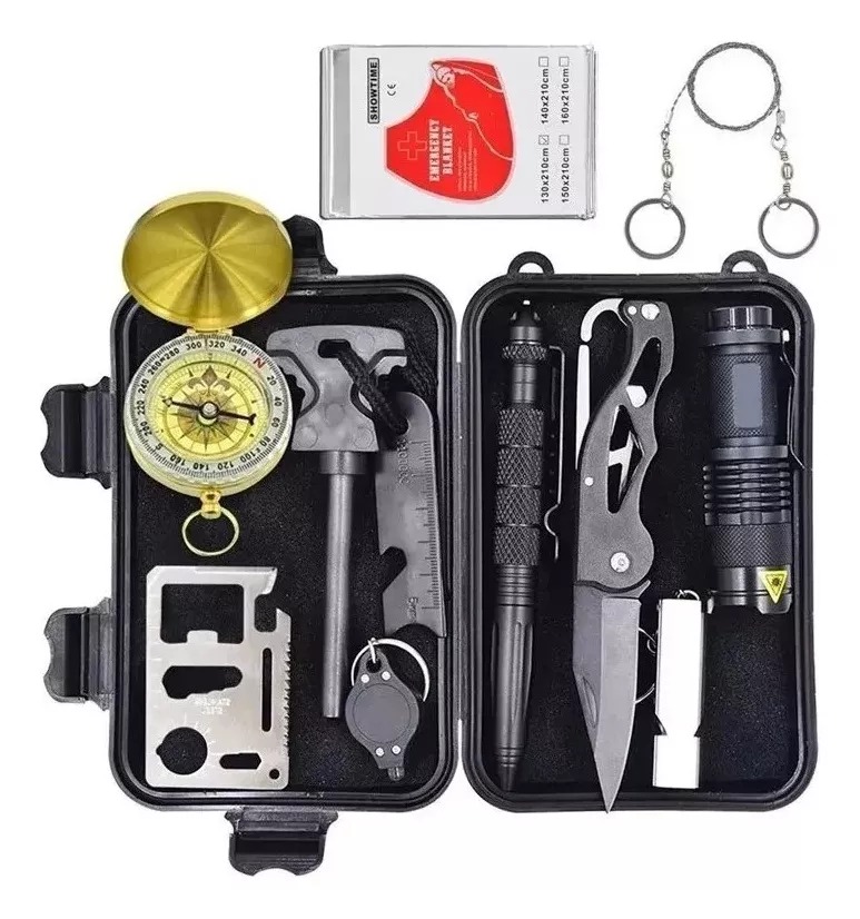 Kit Herramientas De Supervivencia 12 En 1 Camping Outdoor