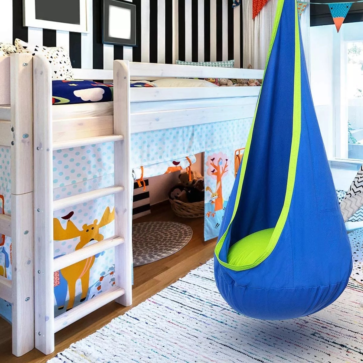Columpio Sensorial Hamaca Niños Interior Y Exterio Con Cojín