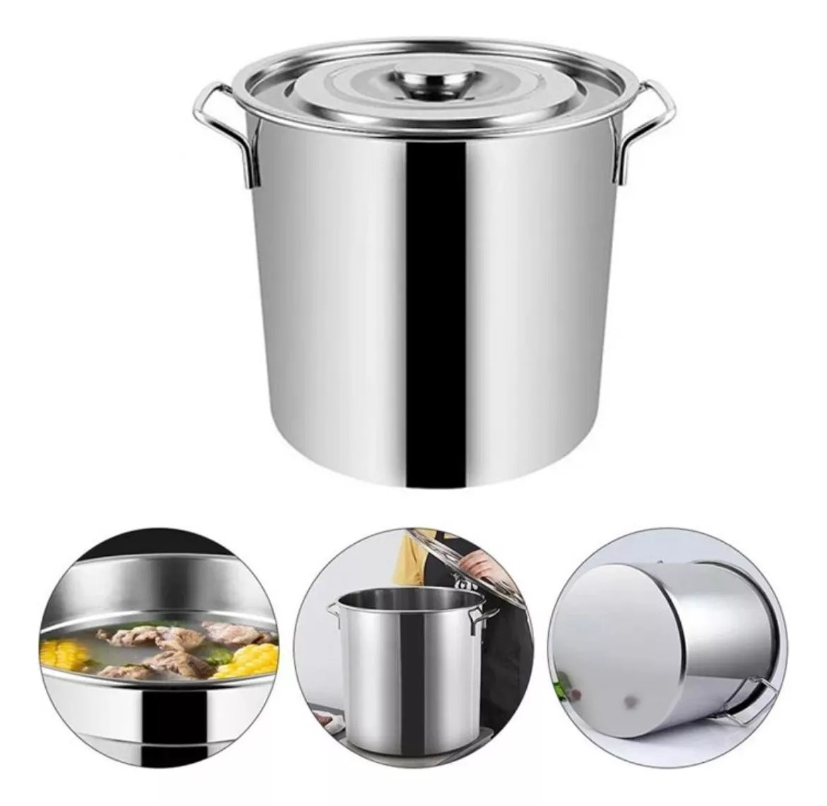 Fondo Olla Acero Inoxidable 12 Litros Cocina