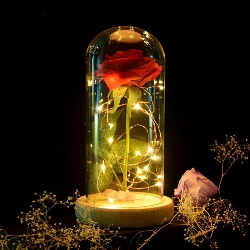 Rosa Eterna Rosas Eternas Rosa Regalo Preservada Con Luz