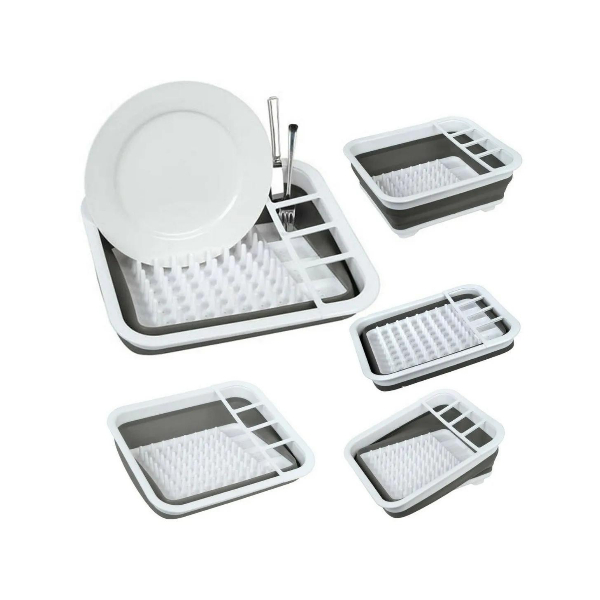 Secador Platos Multiusos Porta Cubiertos Plegable Cocina