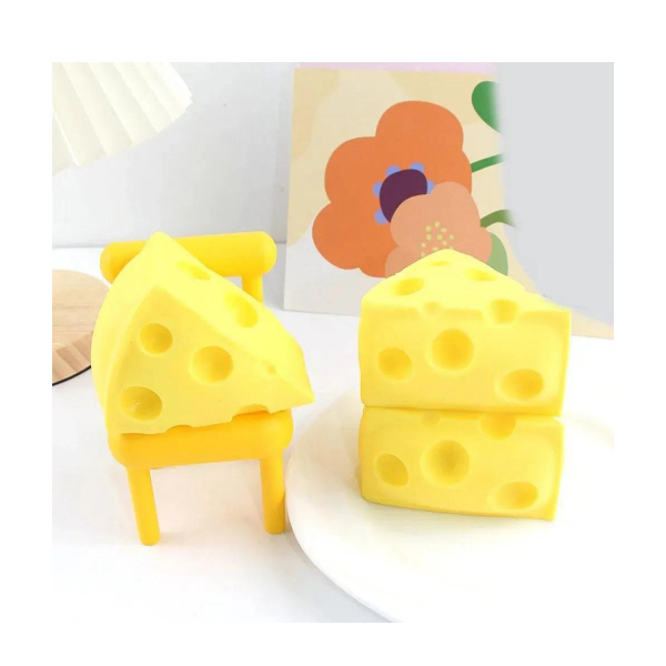 Juguete Queso Squishy Antiestrés Para Niños Y Adulto Amarillo