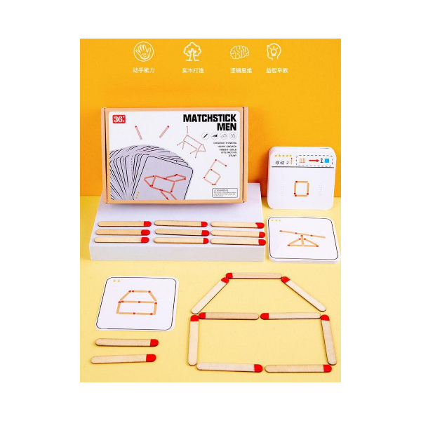 Juego Educativo De Palitos De Madera estilo Montessori