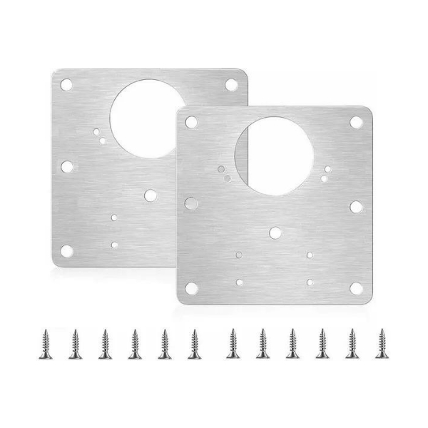 Par De Placa De Reparación Bisagra Mueble Tornillos Puerta