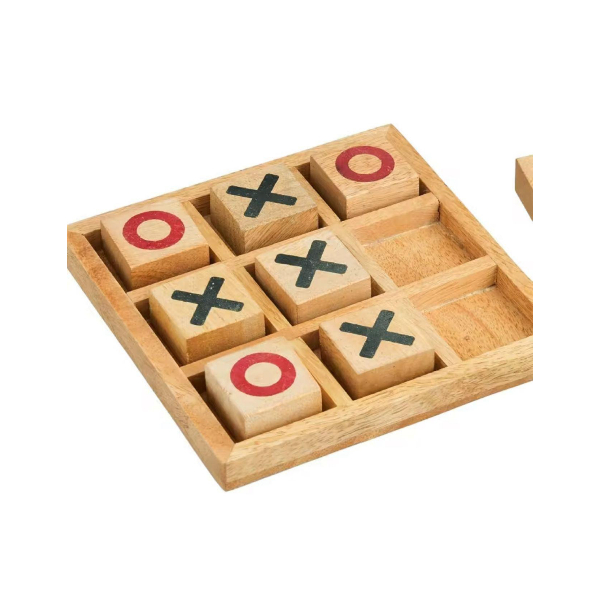 Juego Tres en Raya de Madera Natural Educativo +3 Años