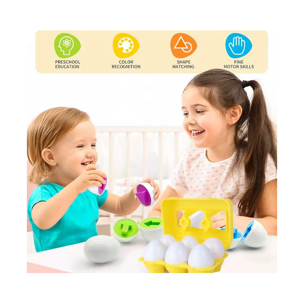 Set 6 Huevos Didácticos Estilo Montessori Juego Educativo