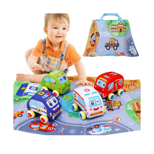 Pista Con Autos De Tela Para Bebés