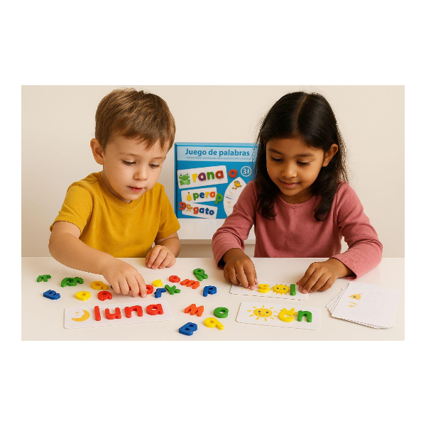 Leer Y Escribir Juego De  palabras De Deletreo estilo Montessori