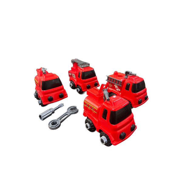 Pack De Autitos De Bombero Armable Para Niños