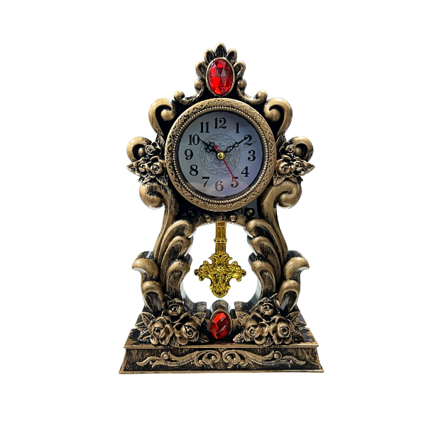 Reloj de Mesa Estilo Vintage Elegantes con Detalles Decorativo