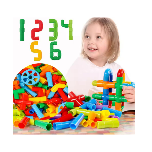 Juego Didáctico Tubos Conectores de Encaje para Niños  Creatividad y Aprendizaje