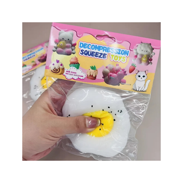 Juguete Squishy Huevo Frito Antiestrés Pegajoso Multicolor