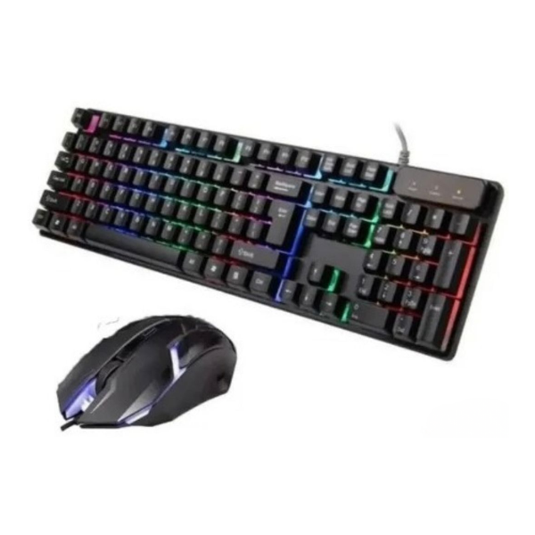 Pack Teclado Y Mouse Gamer Led Rgb Retroalimentado