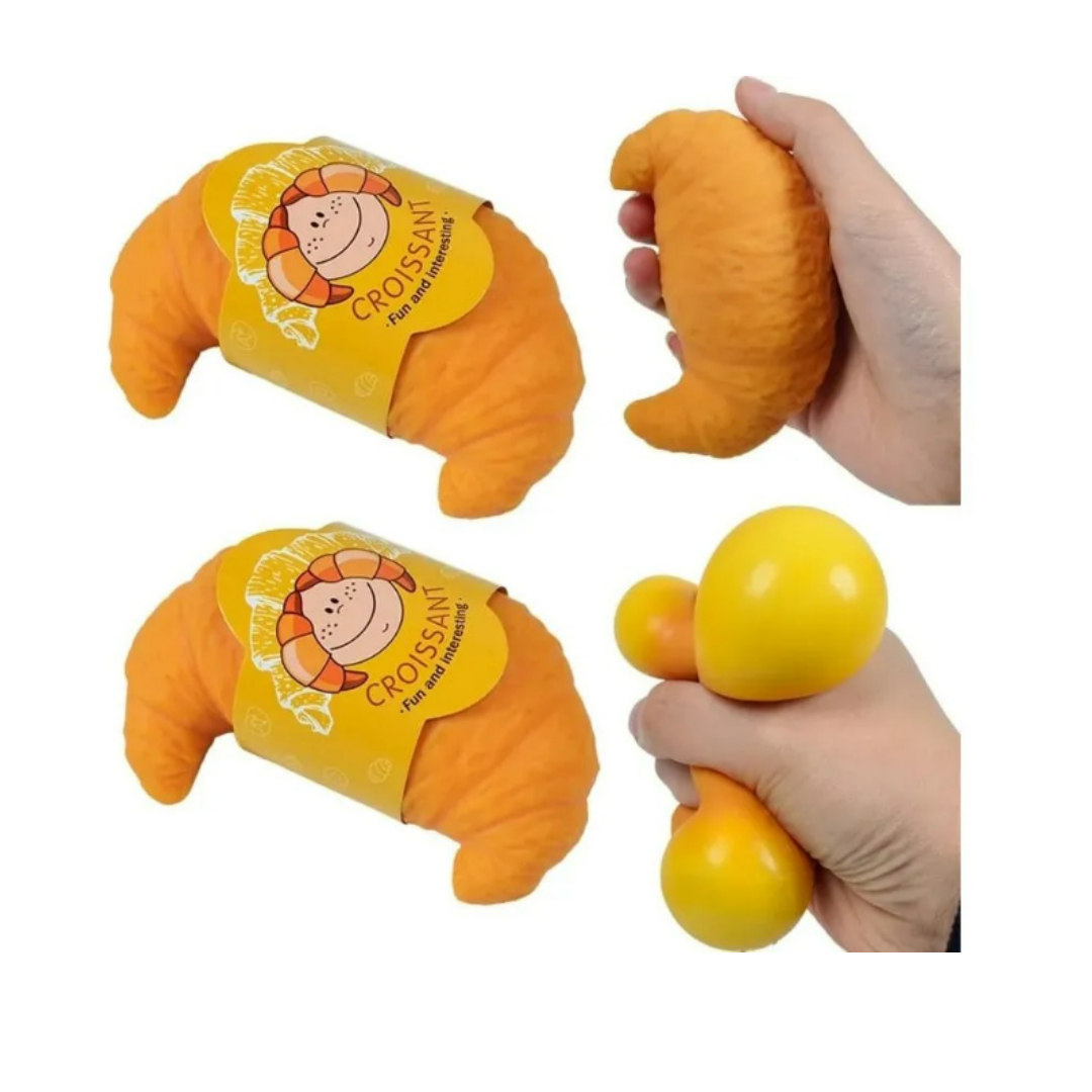 Juguete Antiestrés Squishy. Croissant Realista Y Suave