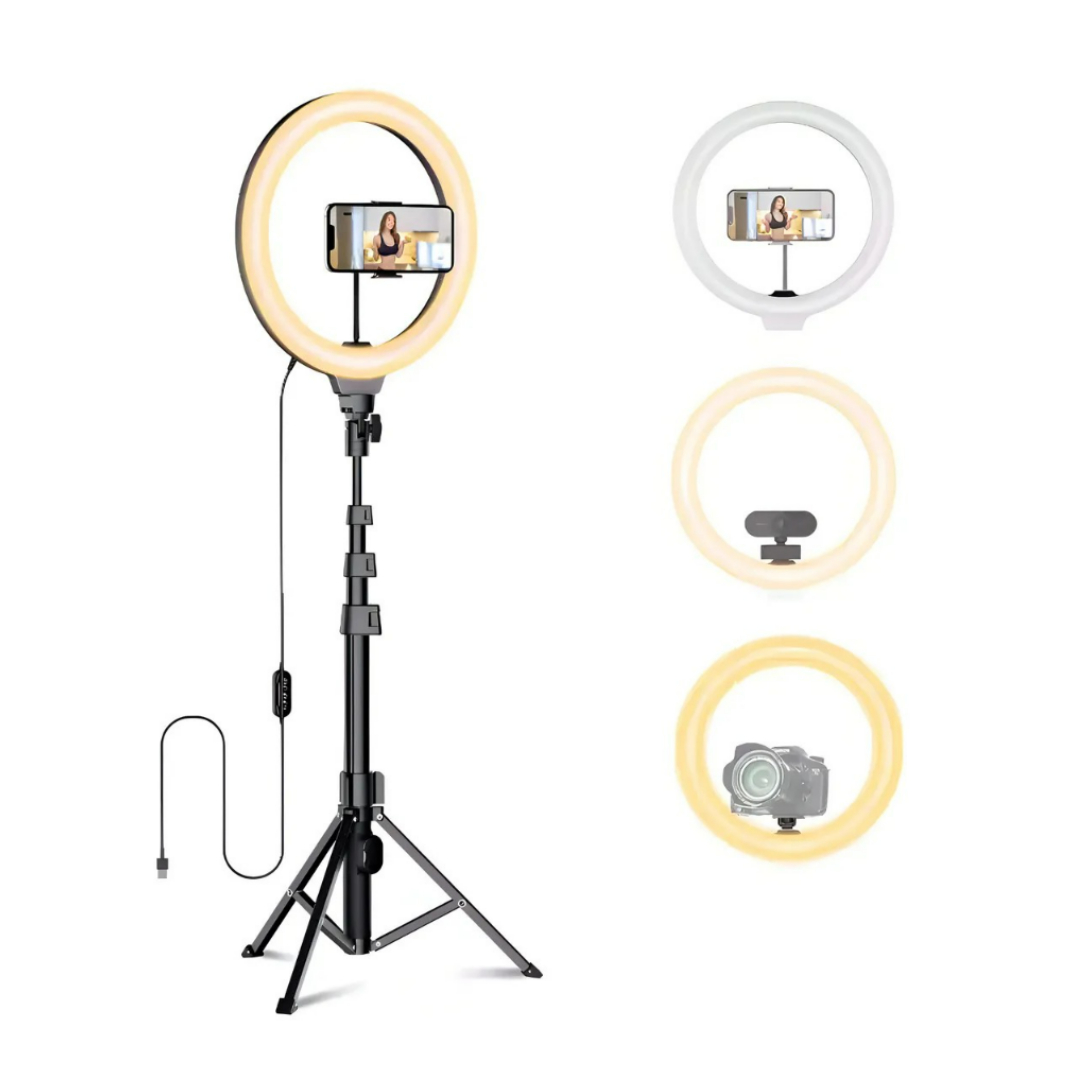 Aro De Luz Led 30 Cm + Adaptador Celular + Tripode