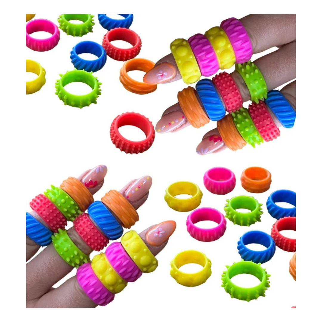Juguete Sensorial Anillos Tea Tdah Atención Autismo 12 Uds