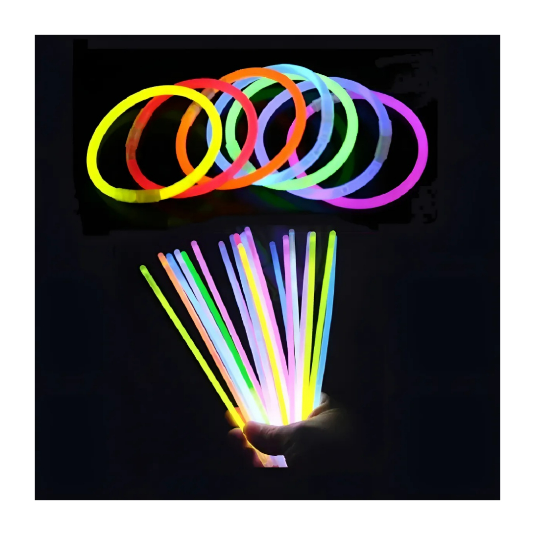 50 Pulseras Fluorescentes Con Varillas Luminosas Para Fiesta