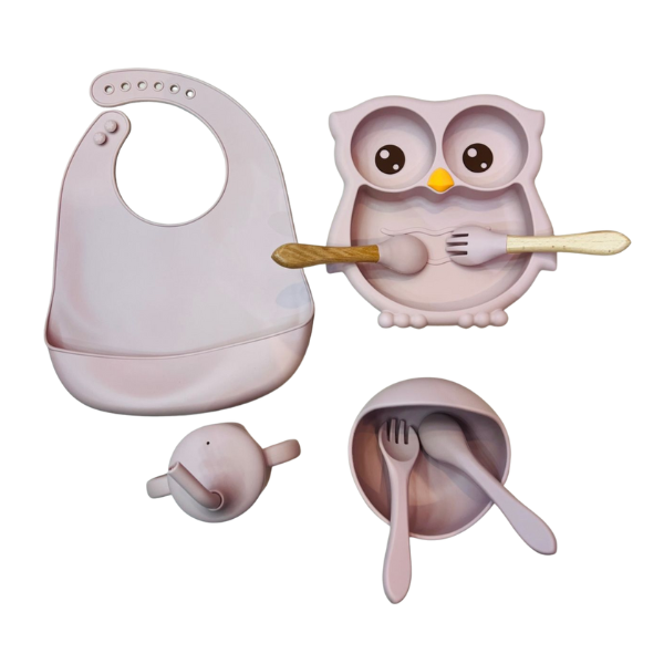 Set Alimentacion Silicona Bebe 10 Piezas Antideslizante elefante
