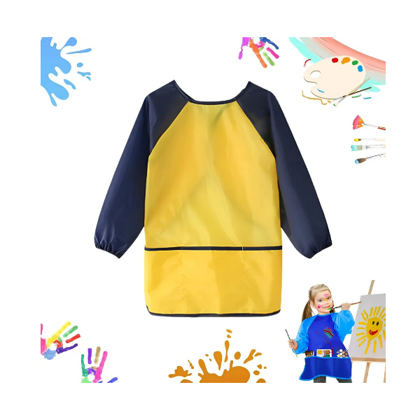 Mangas Largas Niños Pintura Mandil Bata De Arte Infantil
