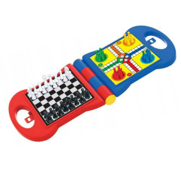 Juego De Mesa 5 En 1 Damas Ajedre Ludo Portatil