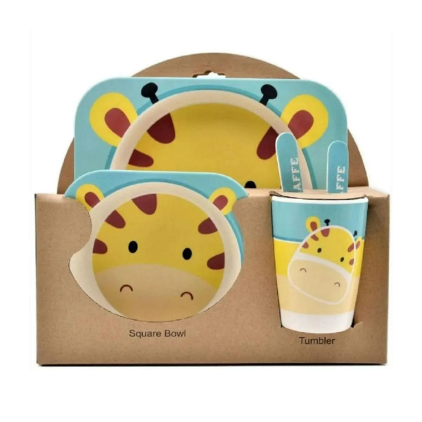 Set De Alimentación Plato Vaso Bolw Cubiertos diseños
