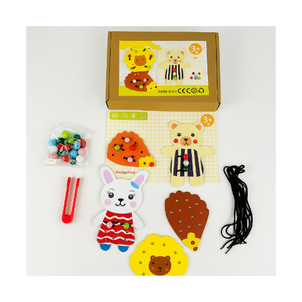 Juego  Mano Y Ojo De Enhebrar, Enlazar Y Ensartar Animal