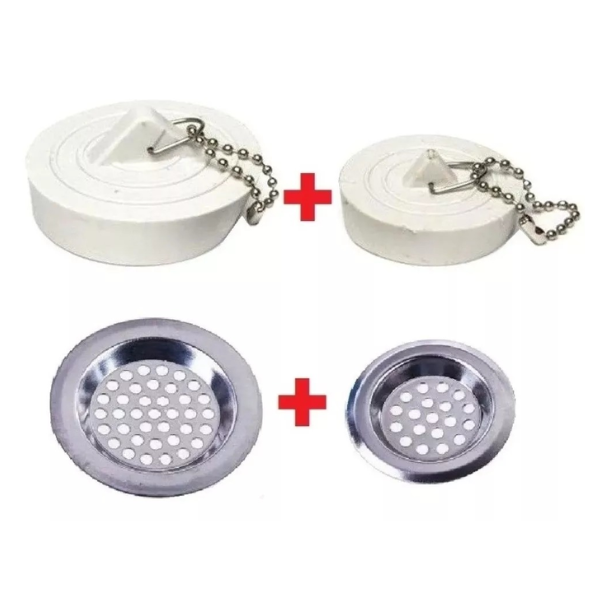 Set Rejillas Y Tapones Lavaplatos Fregadero Atrapa Basura