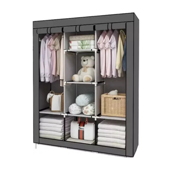 Closet Ropero Armable Armario De 3 Cuerpos De Tela
